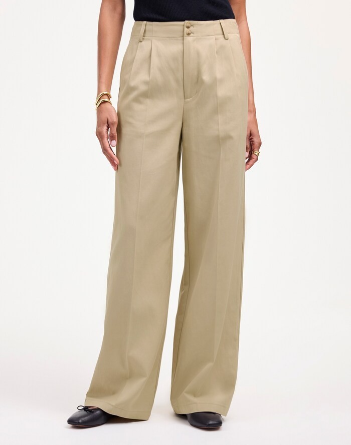 Madewell The Harlow Wide-Leg Pant in Drapey Twill