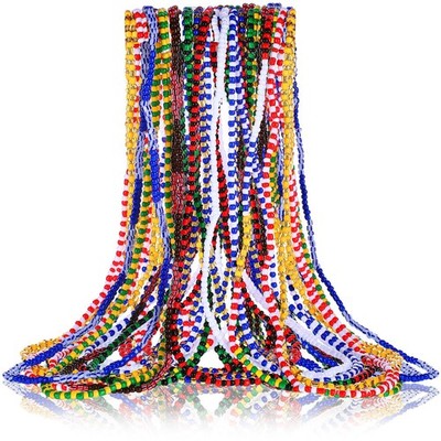 Siifert 11 Pcs Santeria Bead Necklace Set Eleke Collar 39.37 Inch, multicolor 