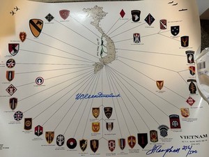 Vietnam HQ U.S. Major Units 1959-1975 Print Signed Numbered. Signed Westmoreland
