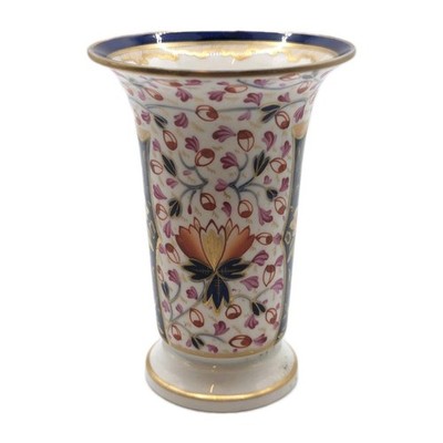 Antike frühe Royal Crown Derby Trompetenvase Imari Muster Bone China 