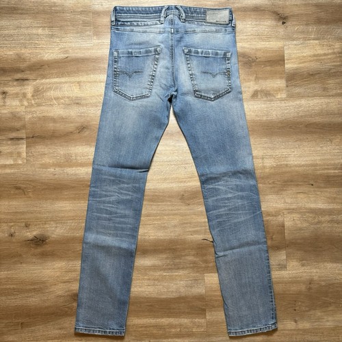 Diesel Jeans Men 28x32 Blue Belther Slim Taper Leg Stretch Distress Italy 084IK - Picture 3 of 13