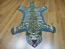 Tibetan Tiger Bengalr Rug Shape Handmade Kids Boho Rug Aesthetic Rug 3x5 Ft
