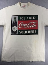 Vintage Coca Cola Soda Pop Ice Cold Sold Here 1994 Size Large Tshirt