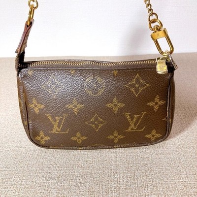 LOUIS VUITTON Monogram Mini Pochette Accessoires hand Bag From