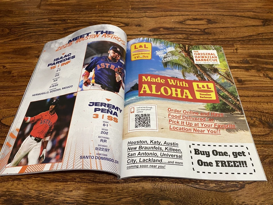 July 2025 Houston Astros Game Day Program Daikin Park Jeremy Pena All-Star NEW - Image 4 of 4