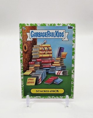 2022 Topps Garbage Pail Kids Book Worms Stacked Jack Booger Green No. 58a