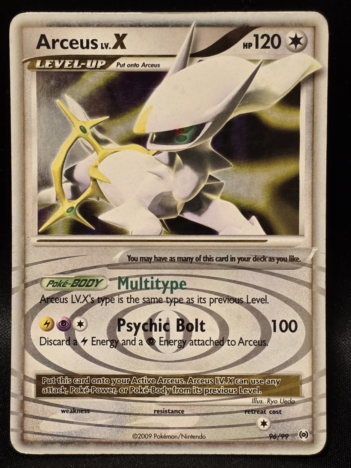 #4 Arceus LV.X 95/99 Arceus 2009 Holo Rare Nintendo Pokémon Card TCG PLAYED 