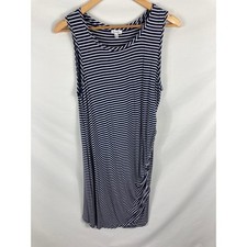 Love Fire Juniors Side Cinch Striped Dress Blue White Size XL