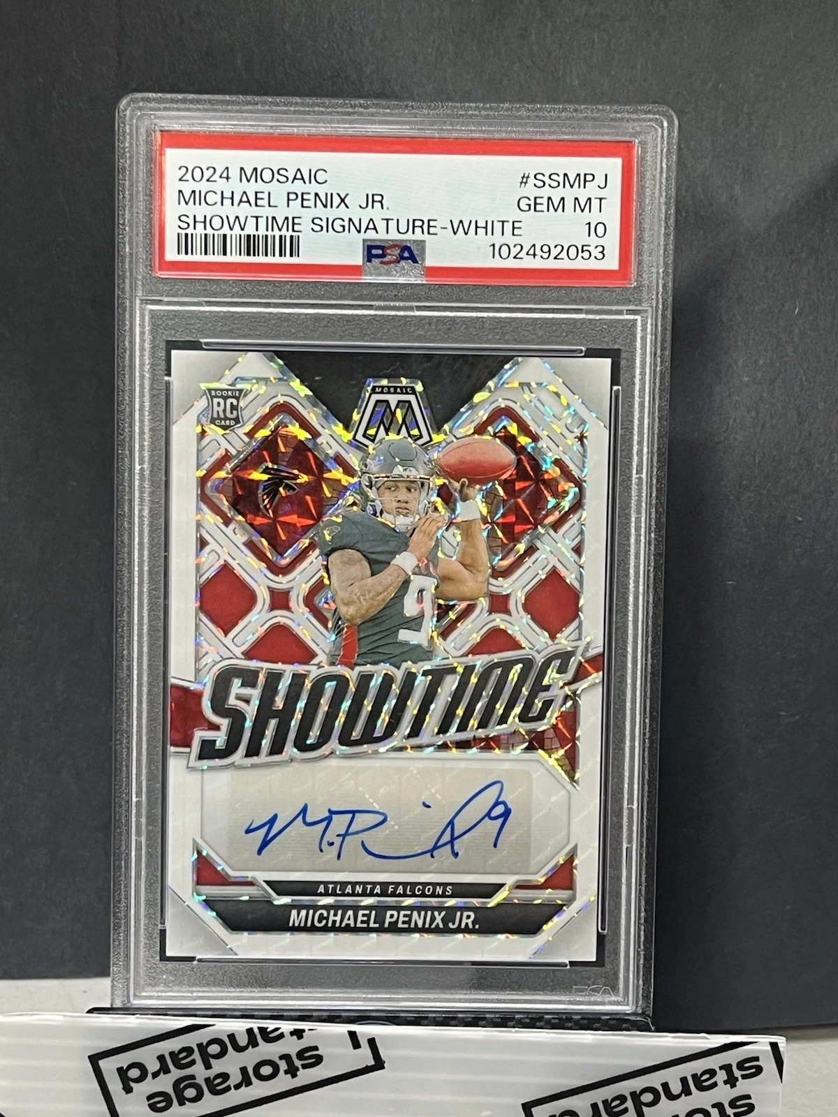 Michael Penix Panini Mosaic Showtime Signatures #SSMPJ White