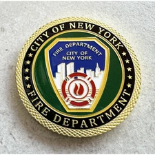 FDNY NEW YORK CITY "NYC' NYFD FIRE DEPARTMENT RESCUE COIN, NEW! FAST SHIPPING!