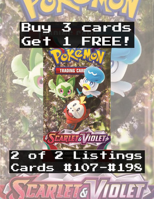 (RESTOCK 5/19) Pokemon TCG: Scarlet & Violet Base Set (#107-#198) CHOOSE YOUR CA