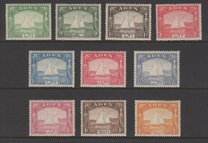 1937 Aden Sc # 1-10 M-NH OG Cat $150.00