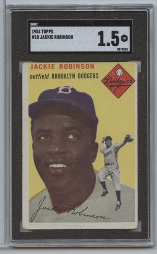 1954 Topps Jackie Robinson #10 SGC 1.5