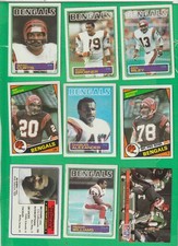 (9) 1983 1984 TOPPS NFL BENGALS RC LOT ($50) CURTIS MUNOZ WILLIAMS BROWNER RILEY
