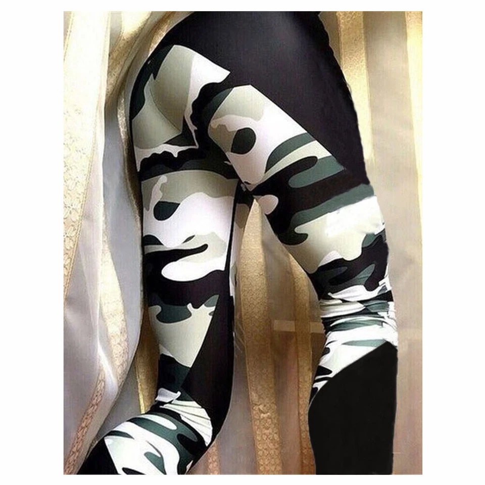 LEGGINGS DONNA SPORT Pantaloni Palestra Fitness Leggins Aderenti Yoga Pilates  - Immagine 3 di 4