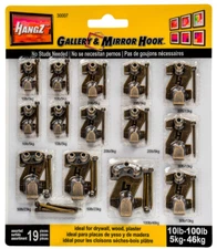 Gallery Picture Hangers  Holds 10lb-100lb 14 Hooks per pack
