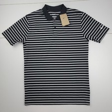 Nike Mens Dri-Fit Victory Stripe Polo Shirt Black Stripe DH0829-010 Size Small