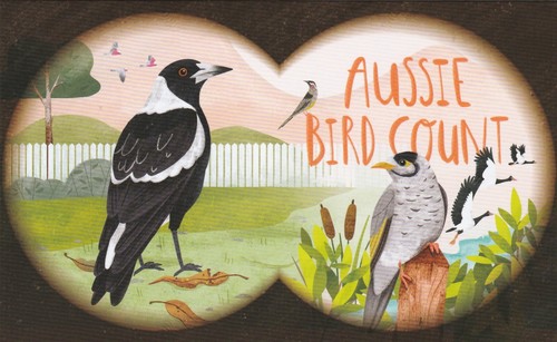 AUSTRALIA 2023 - Conjunto de CONTEO DE PÁJAROS Australianos y Minishoja AMBOS MONTADOS sin montar o nunca montada en paquete de estampillas - Imagen 2 de 3