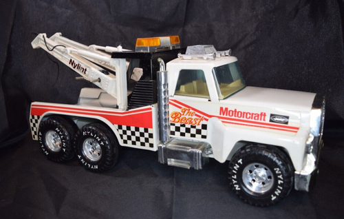 Vintage NYLINT Ford Motorcraft TWIN BOOM WRECKER TOW Truck THE BEAST