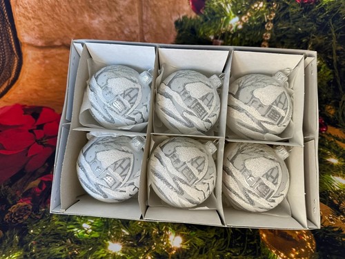 Hand Made Mouth Blown set of 6 . 8cm Christmas Glass Baubles Ornaments multisale - Picture 40 of 329