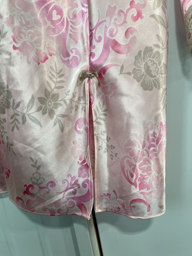 Apt 9 Intimates Floral Satin Robe Nightgown Set Womens M/L Lace Trim Sleepwear - Picture 3 of 14