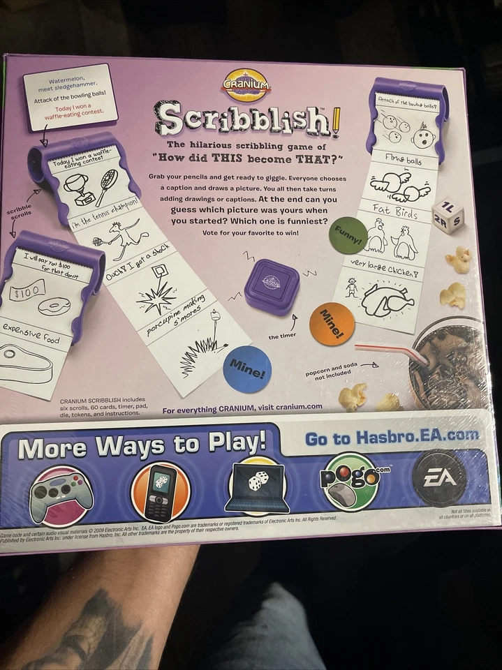 Scribblish Board Game Hasbro Brand New Sealed Family Board Game Fun FREE SHIP US - Image 2 of 3