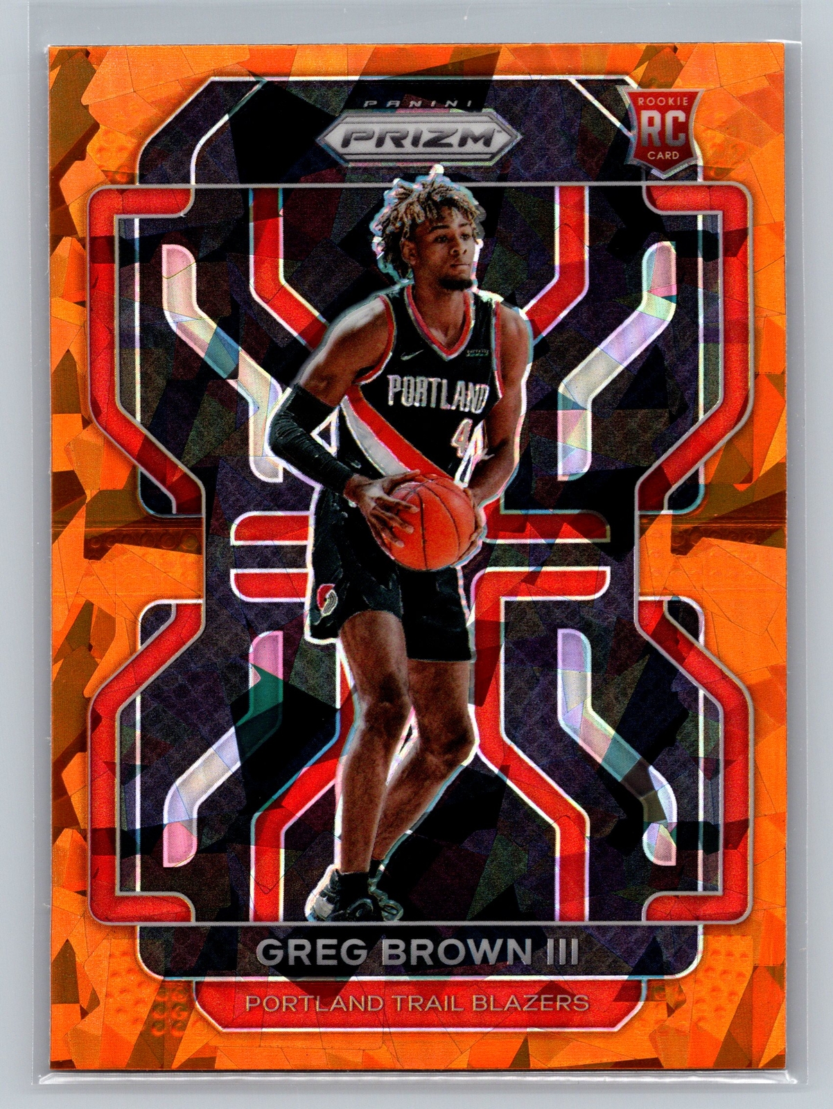 2021-22 Panini Prizm #291 Greg Brown III Orange Ice