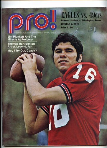 San Francisco 49ers v Philadelphia Eagles _RARE_ 1971 Game Program Jim Plunkett - Picture 1 of 1