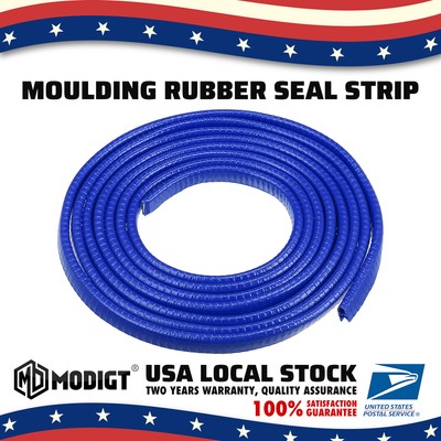 12M Blue Car Door Boot Edge Protector Strip Trim U Shape Guard Seal Rubber