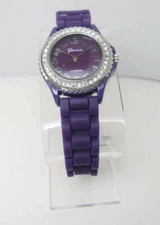 Women's Geneva Platinum Crystals Analog 34mm Dial Watch (C864)