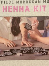 NEW Henna Ink Kit DIY Temporary Tattoo Body Art Set Washable 57-Piece Moroccan
