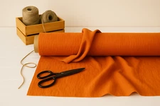 Carrot Orange Linen Blend Fabric by the Yard – Apparel, Home Décor & Crafts