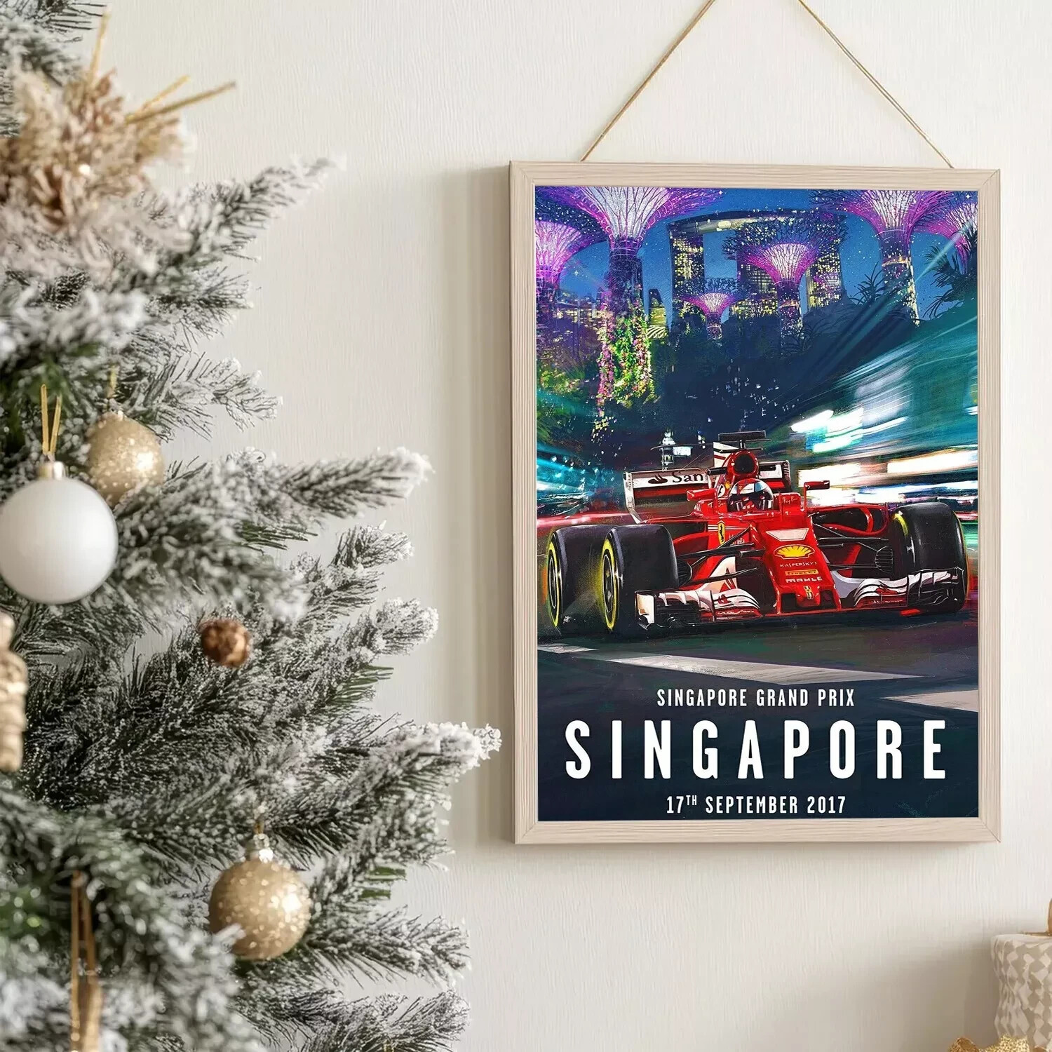 2017 Singapore Grand Prix Racing Wall Art Poster Formula 1 F1 Decor
