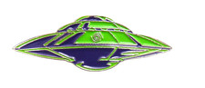 Colorful UFO Spaceship Enamel Lapel Hat Pin 2 Inch