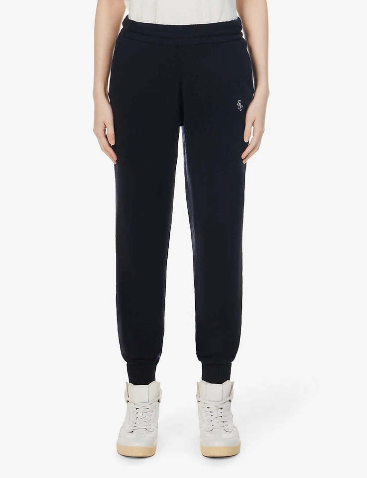 PANTALONES DEPORTIVOS Y RICOS LOGO AZUL MARINO CACHEMIR PANTALONES DE CHÁNDAL GRANDES NUEVOS CON ETIQUETAS Foto 2 de 4