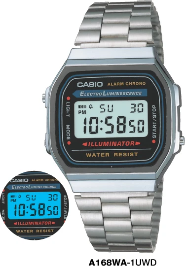 RELOJ CASIO AÑOS 80 VINTAGE RETRO A168WA-1 A168WA A168 12-MNTH GARANTÍA Foto 2 de 2