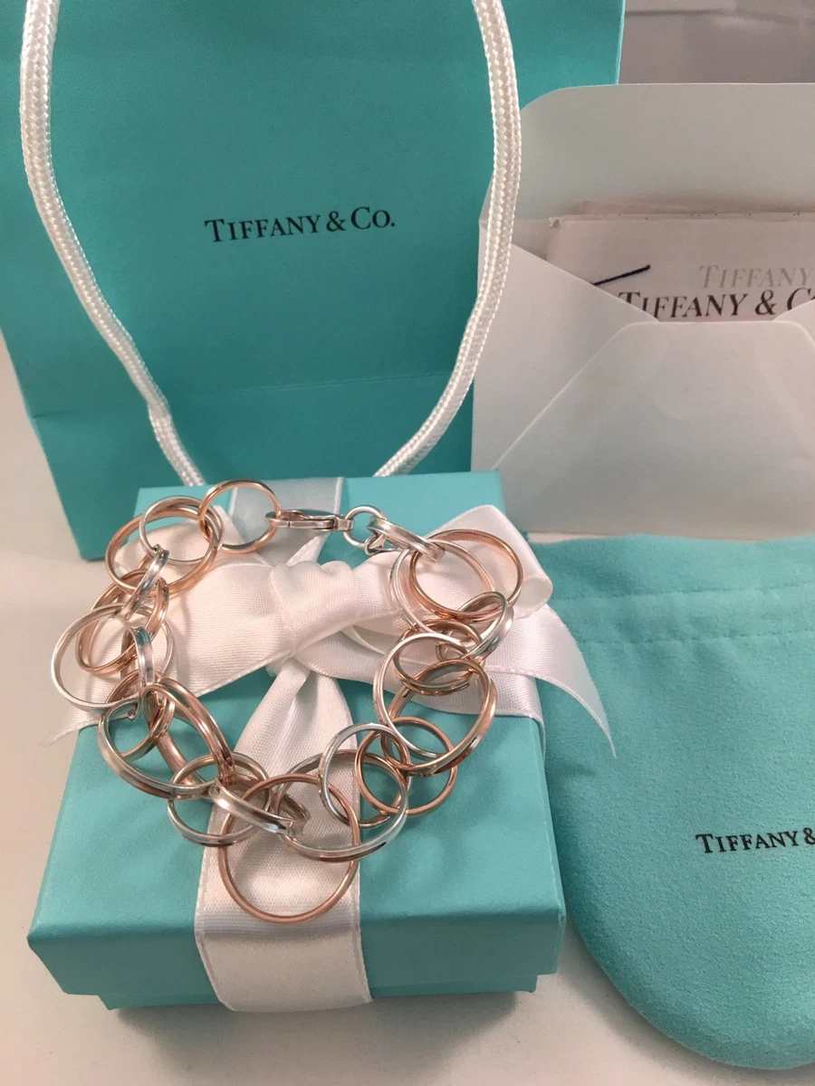 Tiffany Co Silver RUBEDO 1837 Interlocking Circles Bracelet