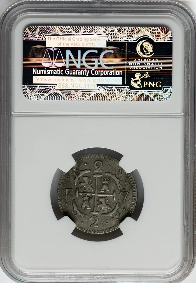 Venezuela - 1819-BS Provincial 2 Reales - NGC AU50 - RARE & SOUGHT AFTER! - Image 2 of 2