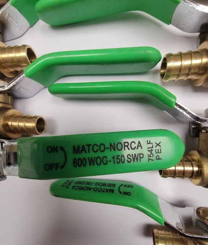 MATCO-NORCA 1/2" PEX BALL VALVE 754PX03LF 10 PACK - Picture 2 of 3