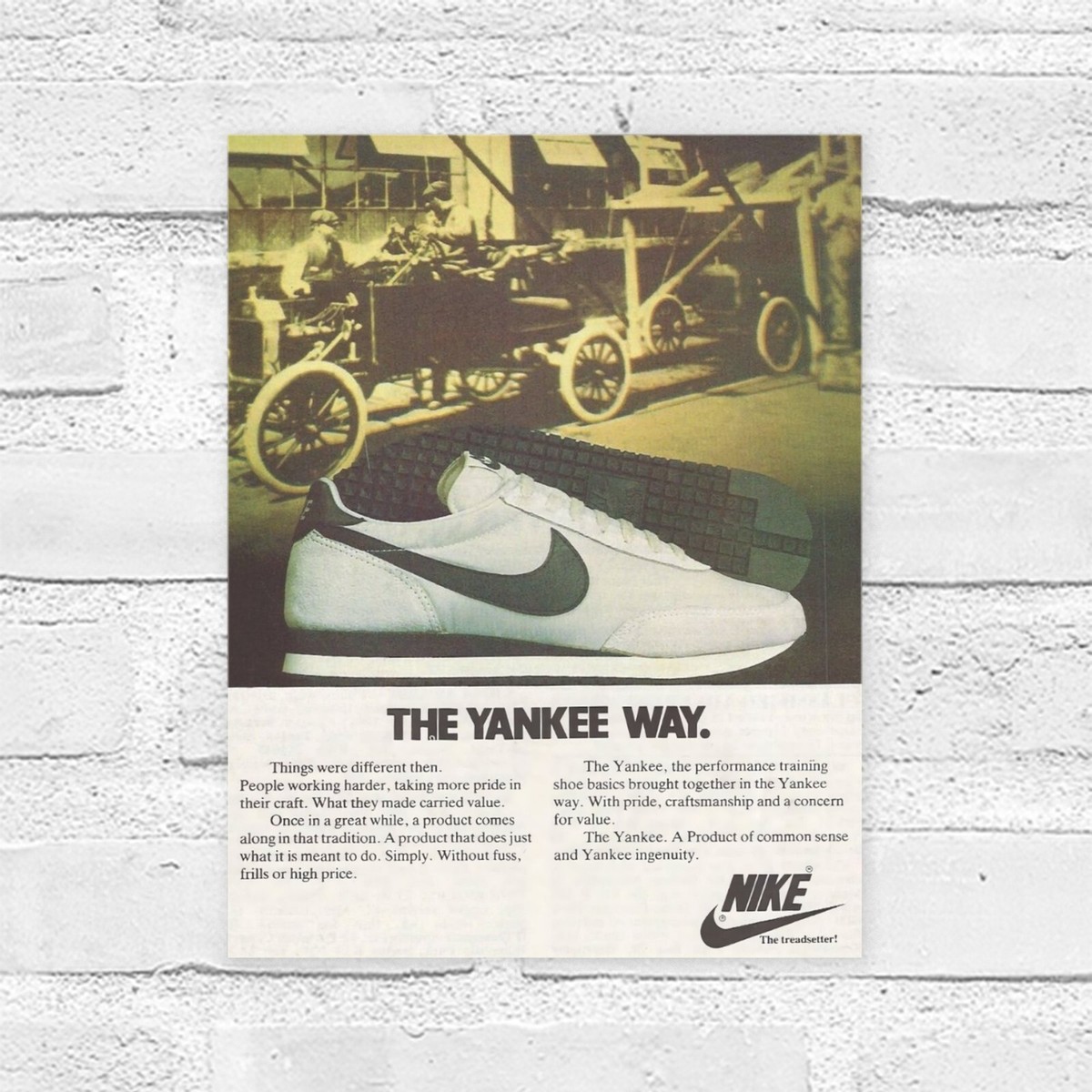 Vintage Nike Printed Poster 