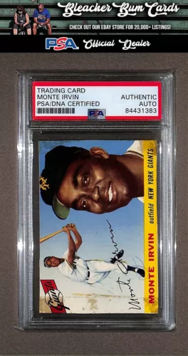 1955 Topps 100 Monte Irvin Auto PSA Authentic
