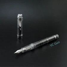 2017 Model Wing Sung 698 Transparent Demonstrator Piston Fountain Pen Fine Nib  