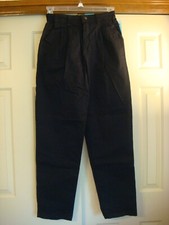 Lee Womens 10L Relaxed Fit Stretch at the Waist Tapered Leg Pants Navy NWT