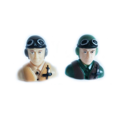 1 pieza Figura de Piloto Civil a Escala 1/9 L42*W23*H39mm para Avión de Control Ejército Verde/Gris - Imagen 3 de 9