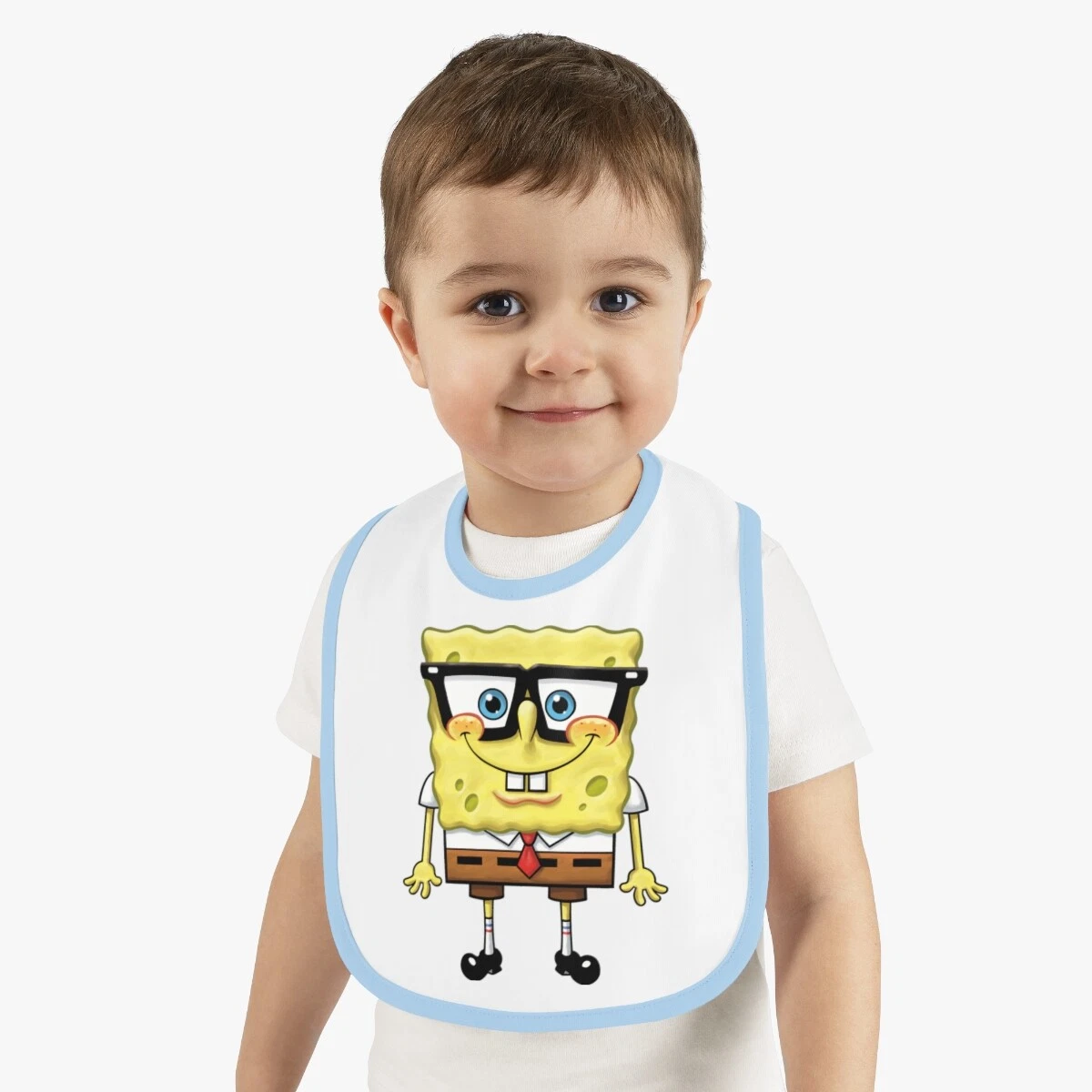 Baby Contrast Trim Jersey Bib