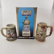 Vintage Budweiser American Olympic Team Collectable Beer Steins LOT OF 3