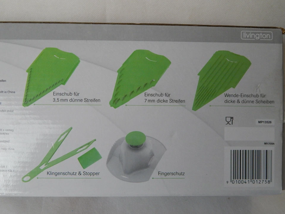 Livington Gemüsehobel 6-tlg Set grün - Bild 3 von 3