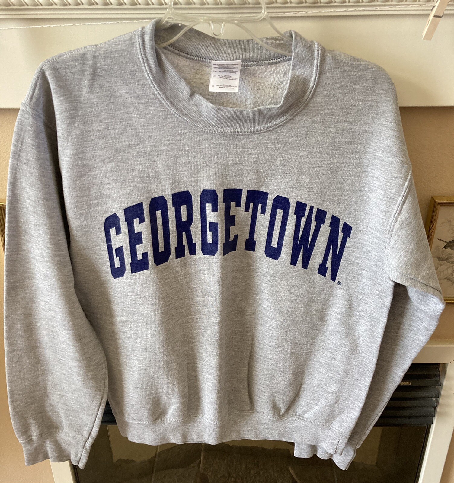 Vintage Sweatshirt Light Gray Crew Neck 