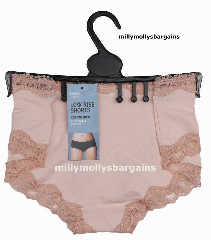 M&S Low Rise Shorts Knickers Pink Womens Size 26 x 2 zz - Image 3 of 4