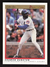 1991 O-Pee-Chee Premier #37 Shawon Dunston Chicago Cubs